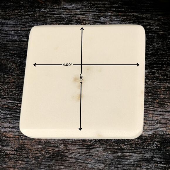 Marble Coasters 4 pieces coasters set for housewarming gift stone coasters - Picture 9 of 10